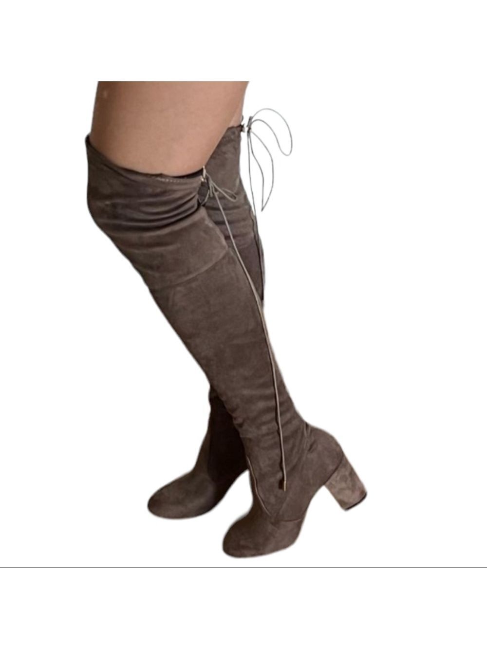 OVER The Knee Faux Suede  Brown Boot Size 5 1/2